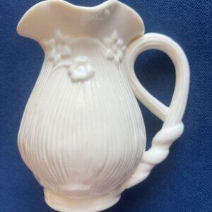 Two’s Company Small Pitcher Floral Leaf Design Cream Juice Pitcher